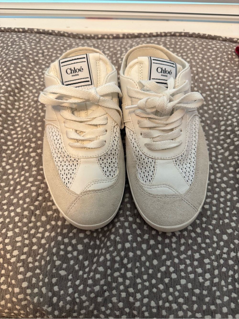 Chloé Kick Cloudy Cream Sneaker Mules - Picture 4 of 8